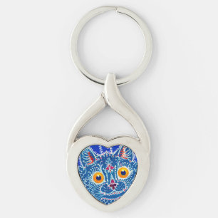 Llavero Gato gótico azul