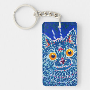 Llavero Gato gótico azul
