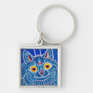 Llavero Gato gótico azul