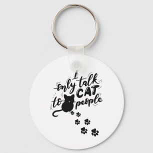 Llavero Gato Gracioso Que Solo Hablo Con Gatos