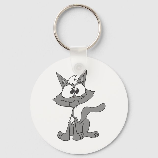 Llavero Gato gris (Anverso)