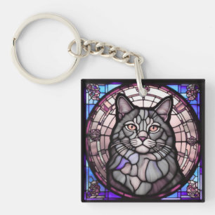 Llavero Gato gris 
