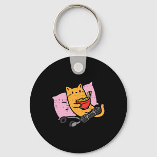 Llavero Gato Jugador Ramen Kawaii Juegos Japoneses Mujeres