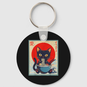 Llavero Gato Kawaii comiendo fideos de Ramen Chicas de ani