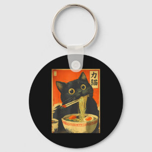 Llavero Gato Kawaii Comiendo Fideos Ramen Divertido Regalo