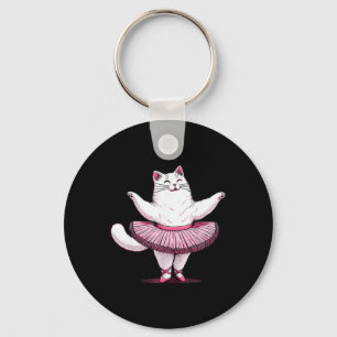 Llavero Gato lindo en ballet Tutu Bailando Hombres Mujeres