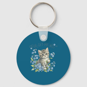 Llavero Gato lindo & flores regalo fur-get-me-not mujeres