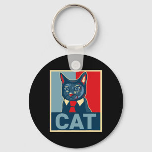 Llavero Gato Lindo Gatito Divertido Republicano Demócrata 