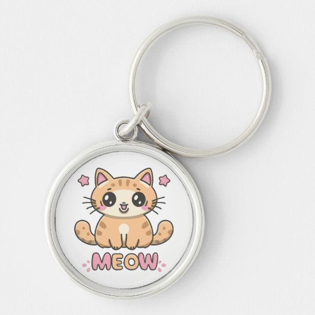 Llavero gato lindo maullar (Frente)