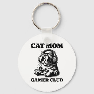 Llavero Gato Mamá Gamer Club Videojuegos Mujeres Jugadoras