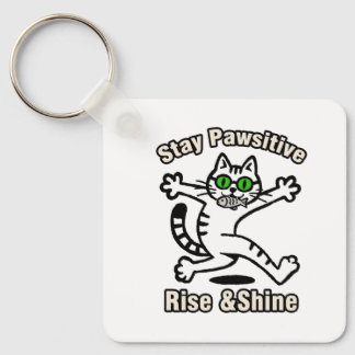 Llavero Gato Mantén Positividad
