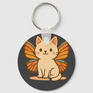 Llavero Gato Mariposa – Animal Kawaii Pastel Lindo