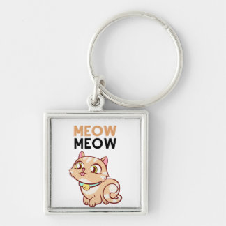 Llavero Gato miau marrón lindo
