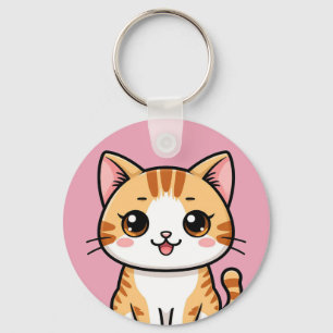 Llavero Gato Naranja de Dibujos Animados Adorable 🐱✨ Deco