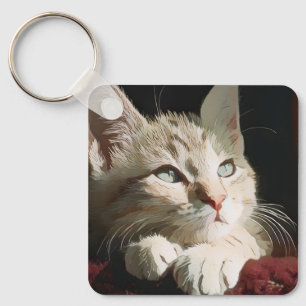 Llavero gato, naturaleza, mascota