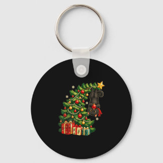 Llavero Gato negro colgando del árbol de Navidad mascota f