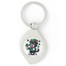 Gato negro con amante afortunado