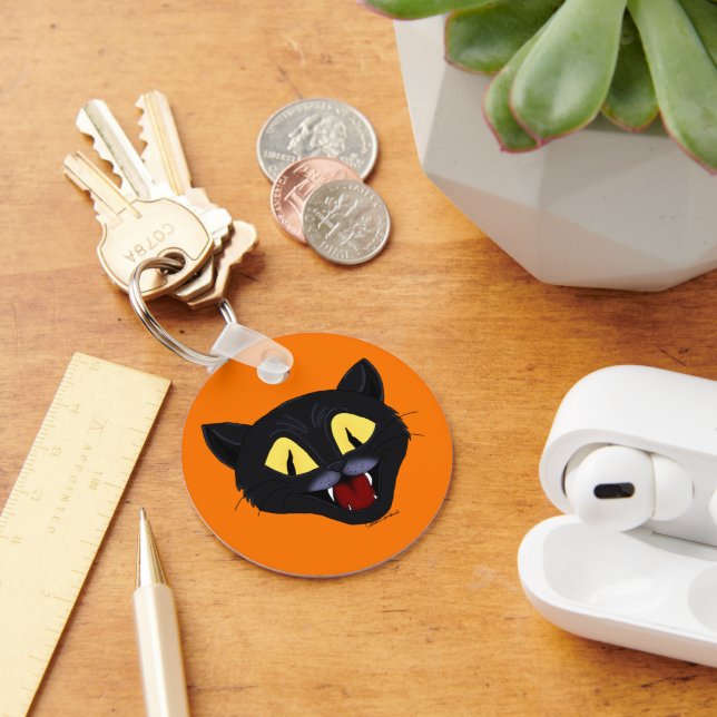Llavero Gato negro de Halloween (Escritorio )