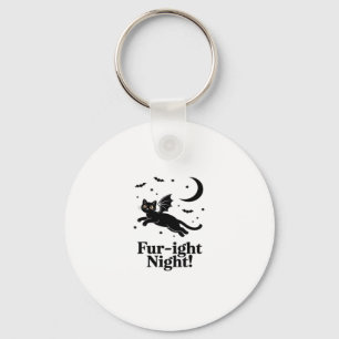 Llavero Gato negro de Halloween con el clásico gráfico de 
