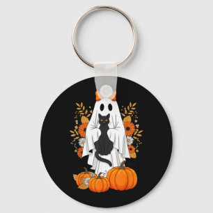 Llavero Gato negro de Halloween Fantasma Calabaza Lindo Ot