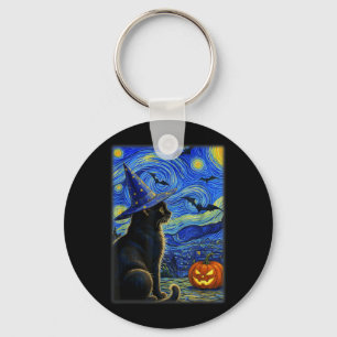 Llavero Gato negro de Halloween Gatos divertidos amante pa