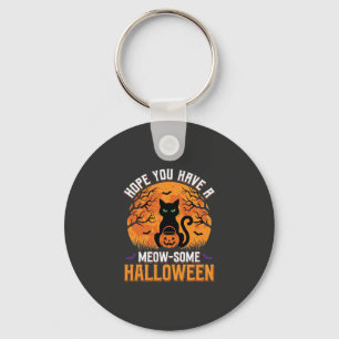 Llavero Gato Negro de Halloween Meow-Some