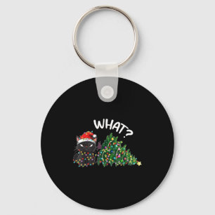 Llavero Gato negro divertido Qué_ árbol de Navidad Amante 
