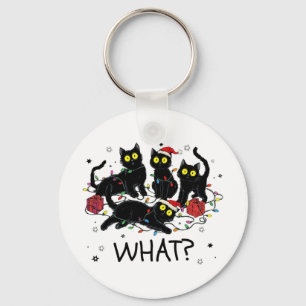 Llavero Gato Negro Divertido Qué Árbol De Navidad Meme Nav
