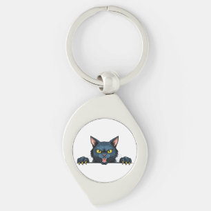 Llavero Gato negro enojado