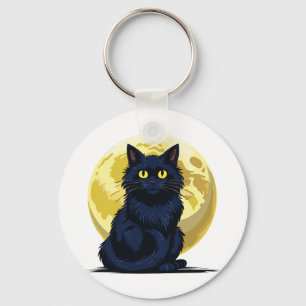 Llavero Gato negro enojado