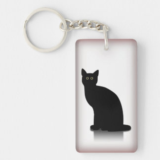 Llavero Gato negro gráfico