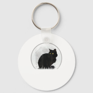 Llavero Gato negro Halloween Moon Cat