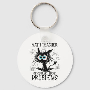 Llavero Gato Negro Kitty Soy Maestra De Matemáticas Por Su
