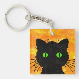 Llavero Gato negro Peek-A-Boo para Halloween