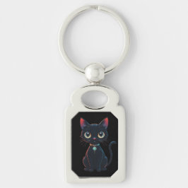Llavero Gato negro poco espeluznante