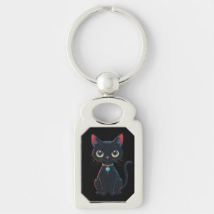 Llavero Gato negro poco espeluznante