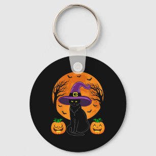 Llavero Gato negro retro Halloween Calabaza de disfraces m