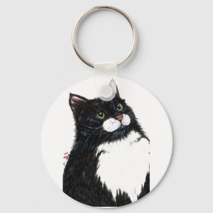 Llavero gato negro tux