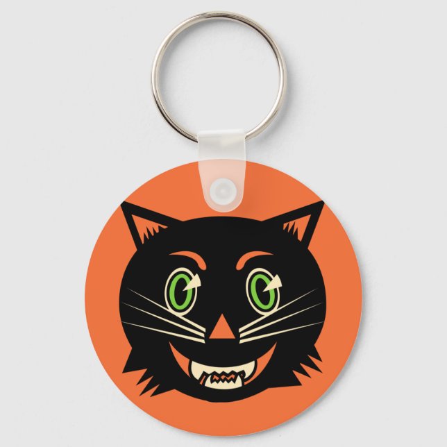 Llavero Gato negro vintage (Anverso)