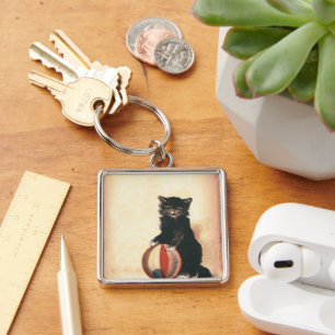Llavero Gato negro vintage de HALLOWEEN