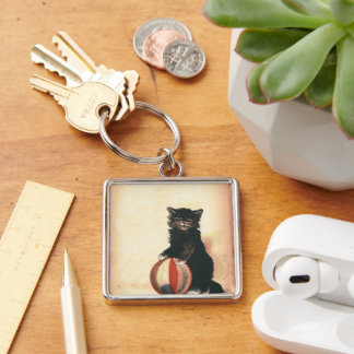 Llavero Gato negro Vintage HALLOWEEN