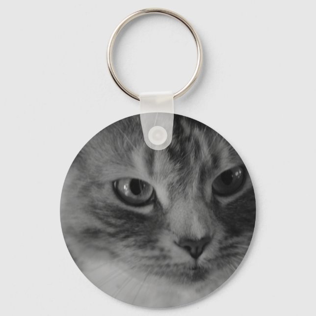 Llavero Gato (negro y blanco) (Anverso)