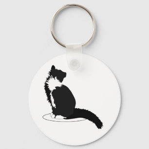 Llavero Gato negro y blanco