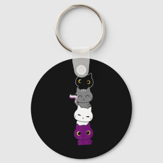 Llavero Gato Orgullo asexual Bandera de arroz animal amant