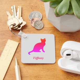 Llavero Gato oscuro y lindo personalizado
