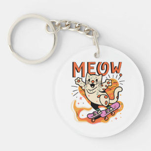 Llavero Gato Patinando Miau