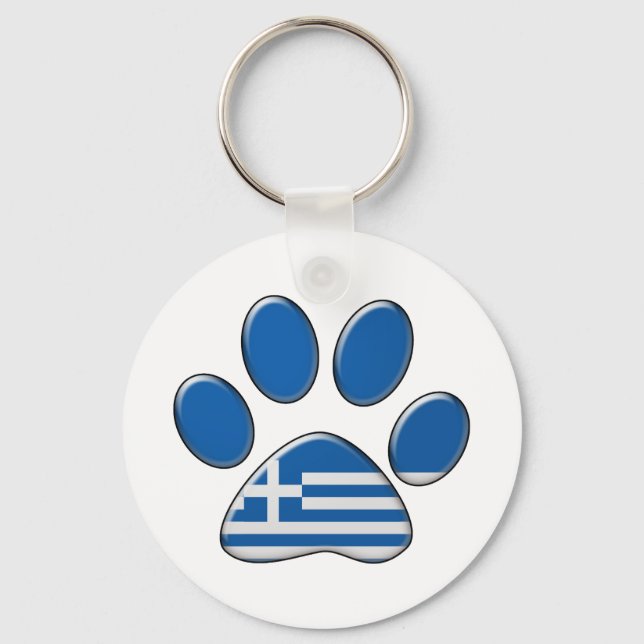 Llavero Gato patriótico griego (Anverso)