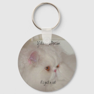 Llavero Gato persa blanco