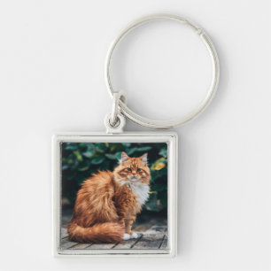 Llavero Gato persa naranja