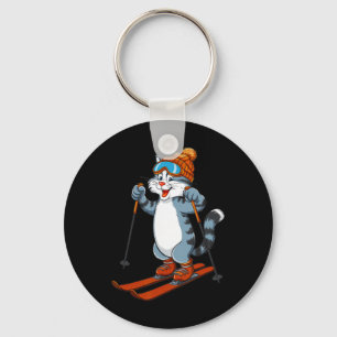 Llavero Gato Personalizado Divertido En Deportes De Invier
